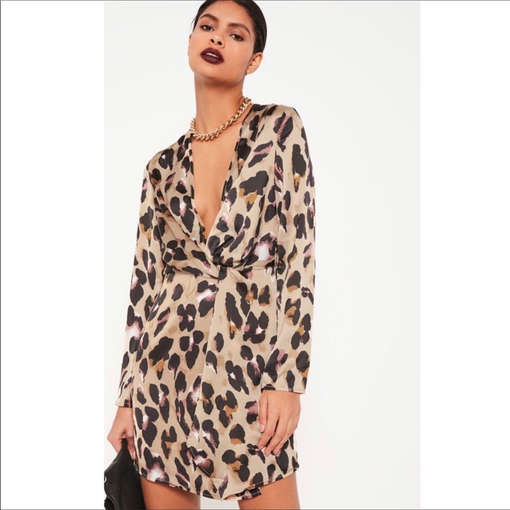 Leopard wrap dress